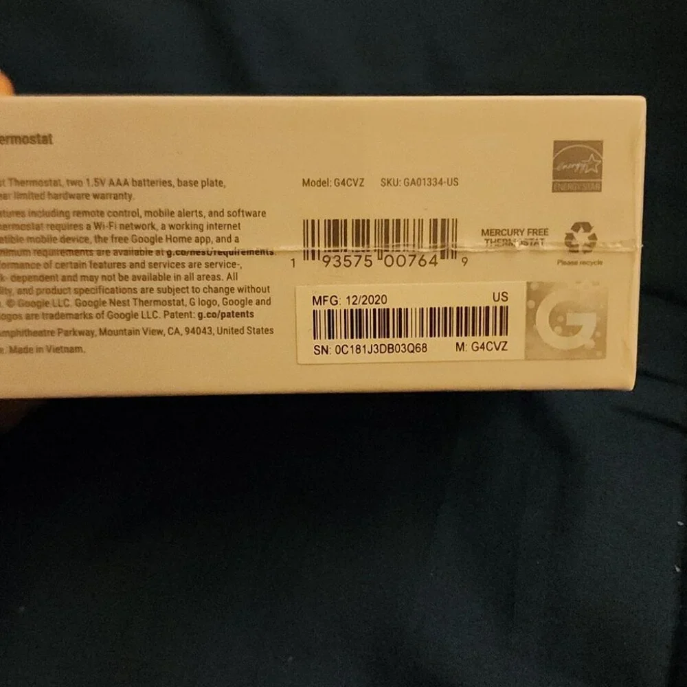 Google nest thermostat